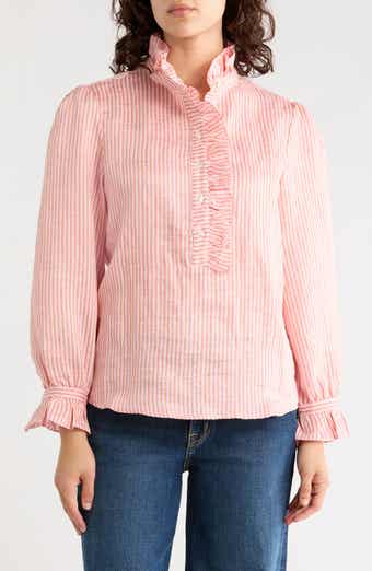 Camile Stripe Linen Blend Top