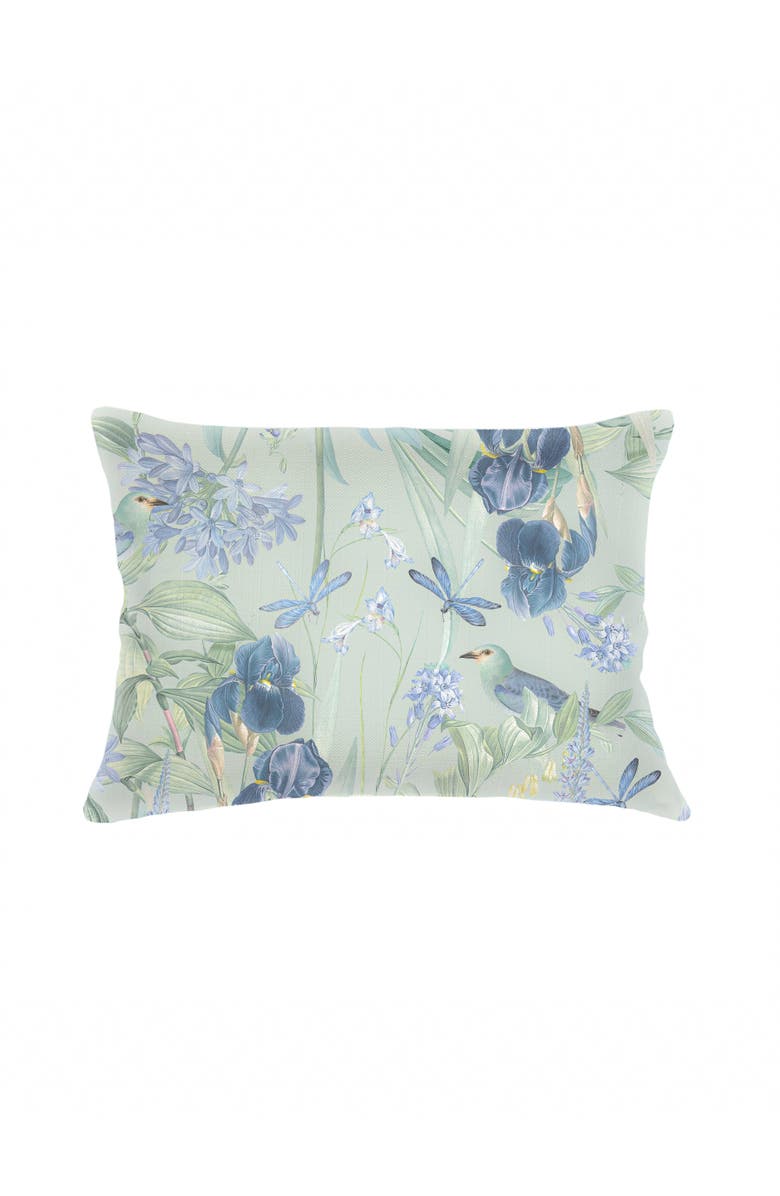Anaya Tropical Paradise Aqua Linen Pillow Sham, Main, color, Aqua