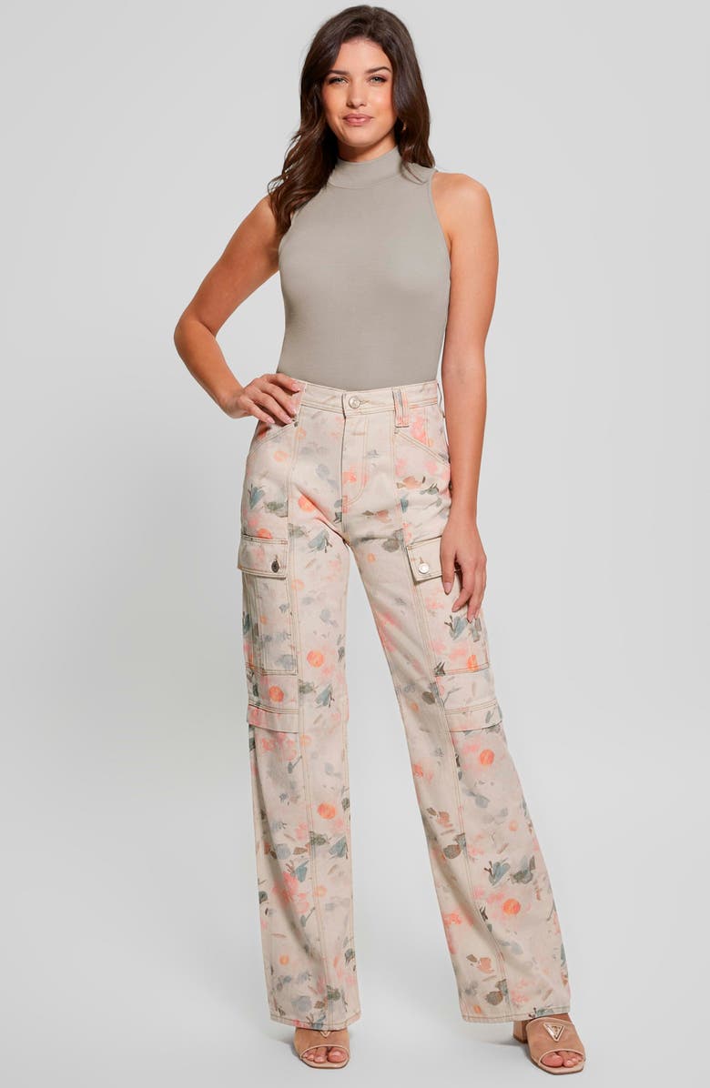 GUESS Priscilla Mock Neck Sleeveless Rib Sweater, Alternate, color, 