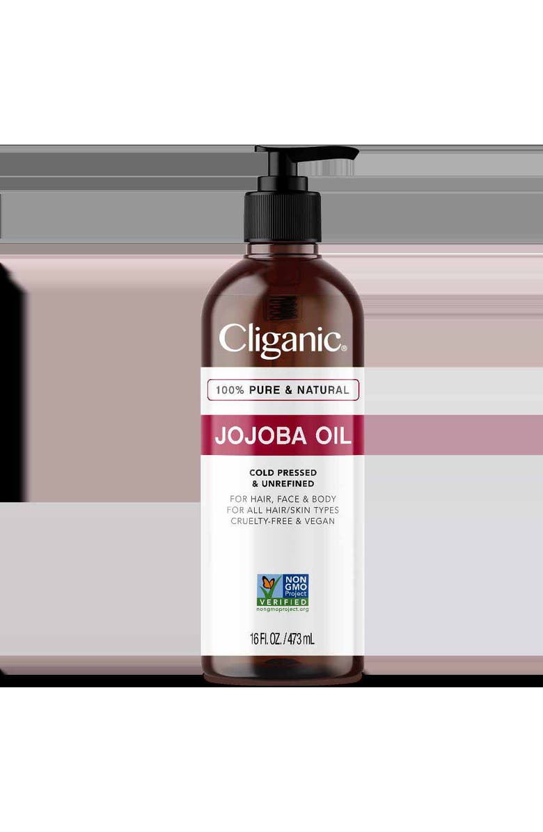 Cliganic Non-GMO Jojoba Oil 16oz, Alternate, color, NO COLOR