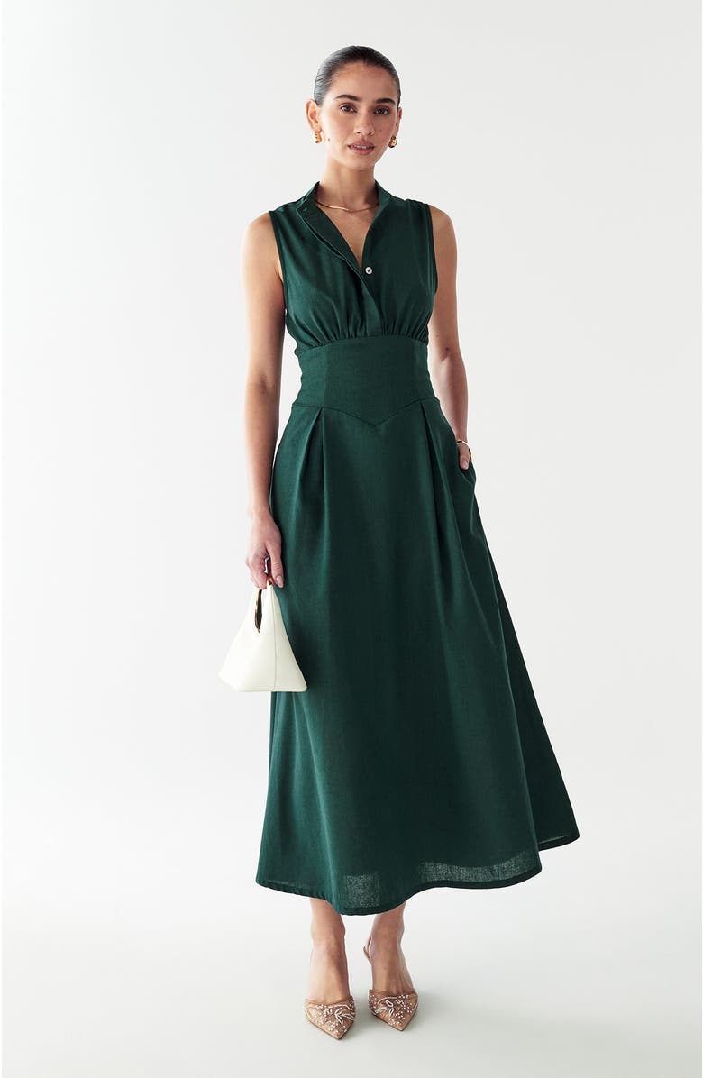 WILLA Bexley Maxi Dress, Main, color, Emerald