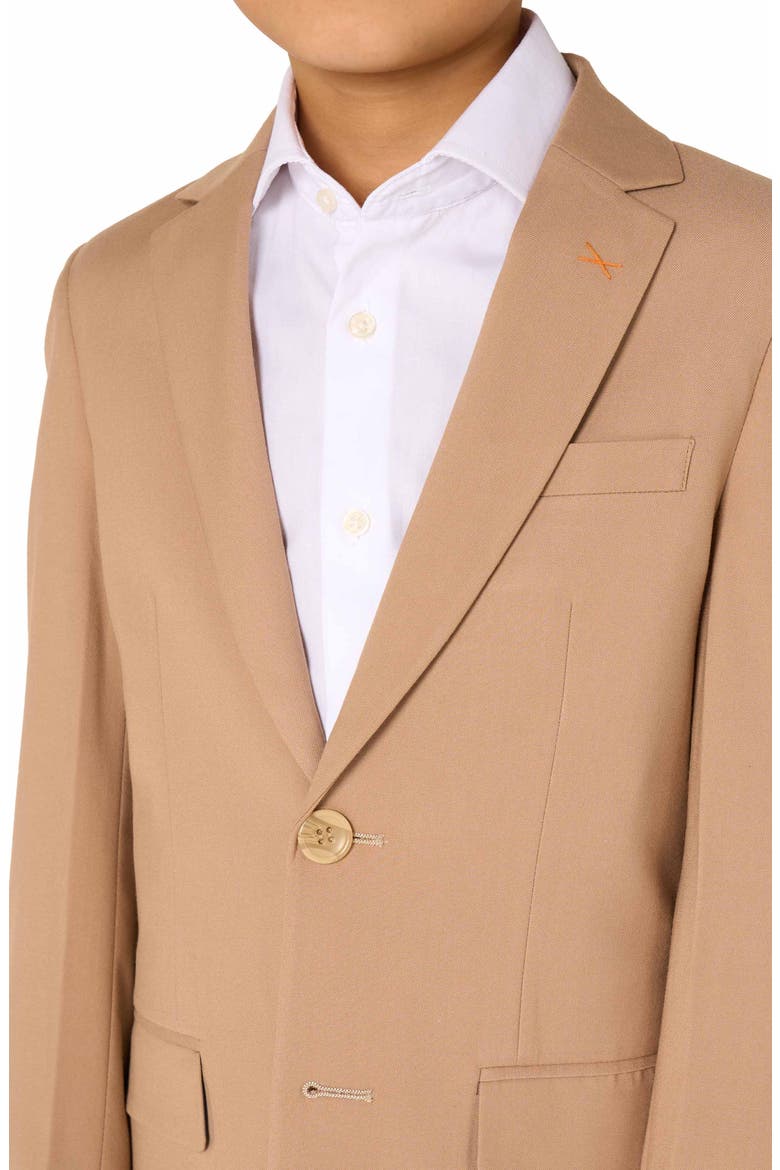 Kids' Daily Dark Sand Stretch Suit, Alternate, color, BEIGE
