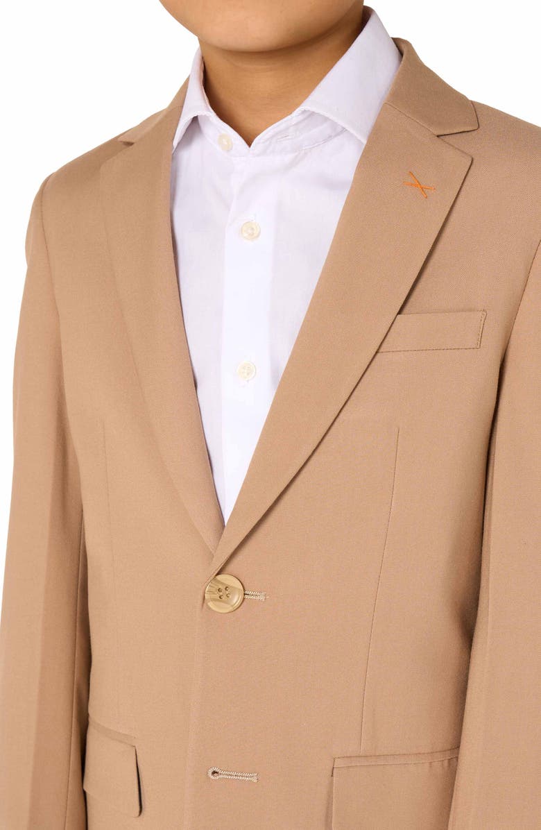 OppoSuits Kids' Daily Dark Sand Stretch Suit, Alternate, color, Beige