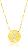 SIMONA Cubic Zirconia Circle Pendant Necklace