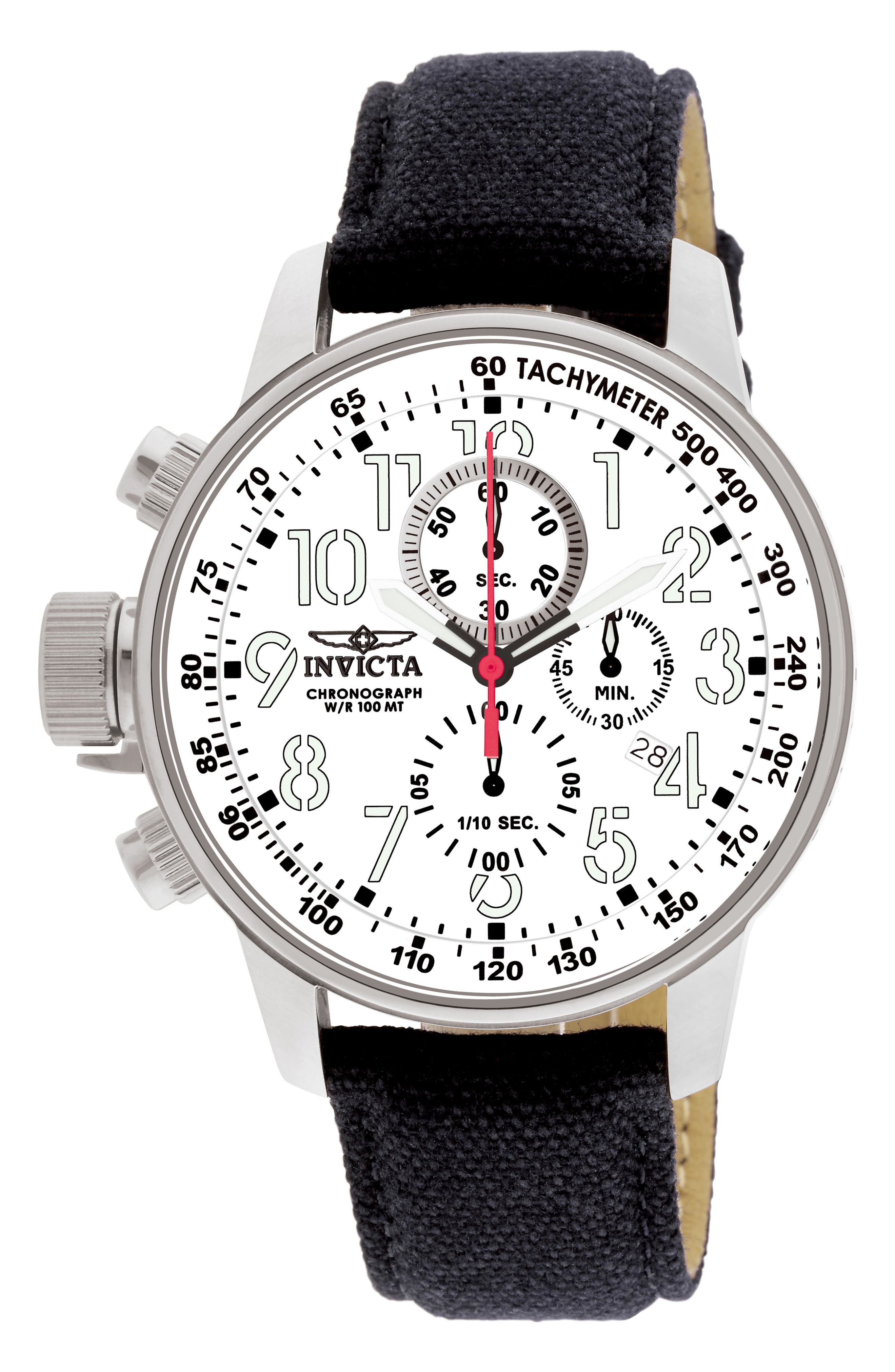 I-Force Chronograph Canvas Strap Watch, 46mm