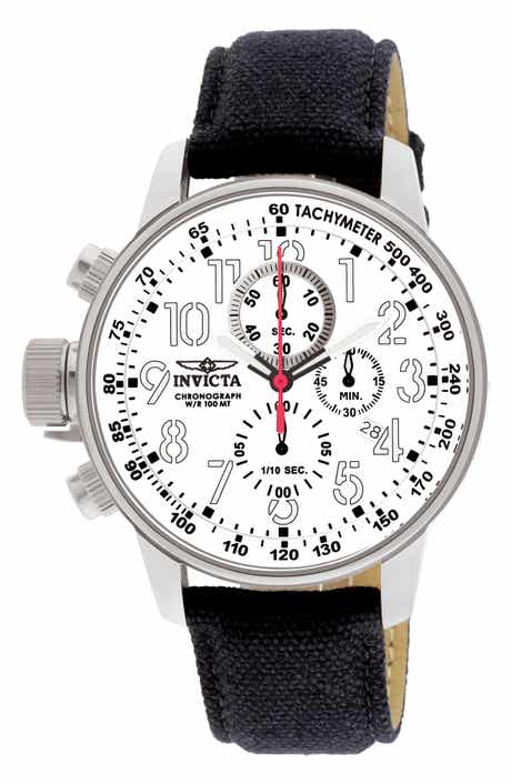 I-Force Chronograph Canvas Strap Watch, 46mm