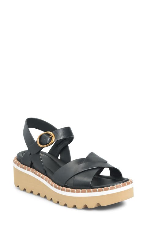 Ruthie Ankle Strap Platform Wedge Sandal (Women)
