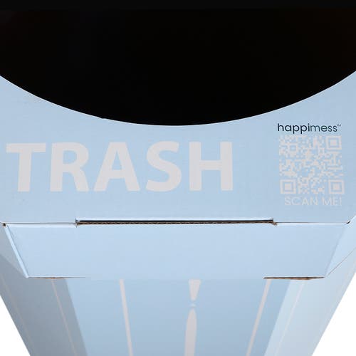 Happimess Fleur 25-gallon Classic Disposable Corrugated Cardboard Event Trash Can And Recycling Bin In Brown
