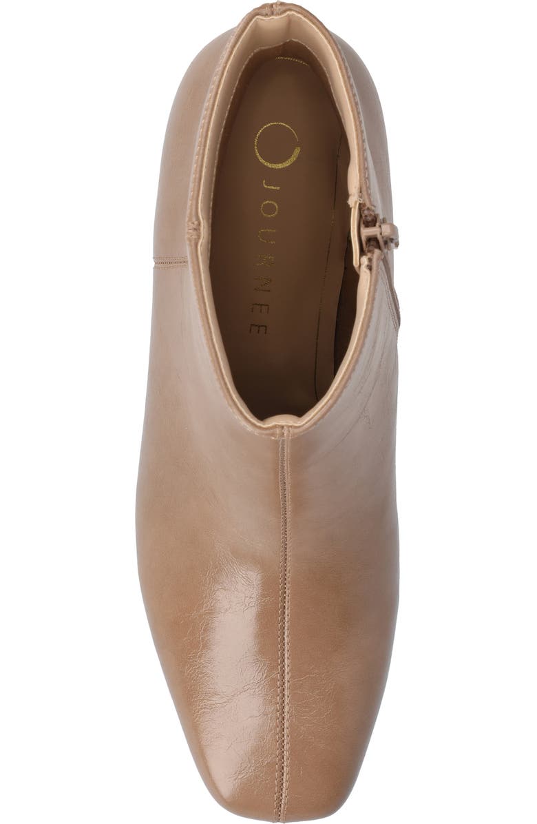 Journee Collection Kelssa Bootie, Alternate, color, Taupe Patent