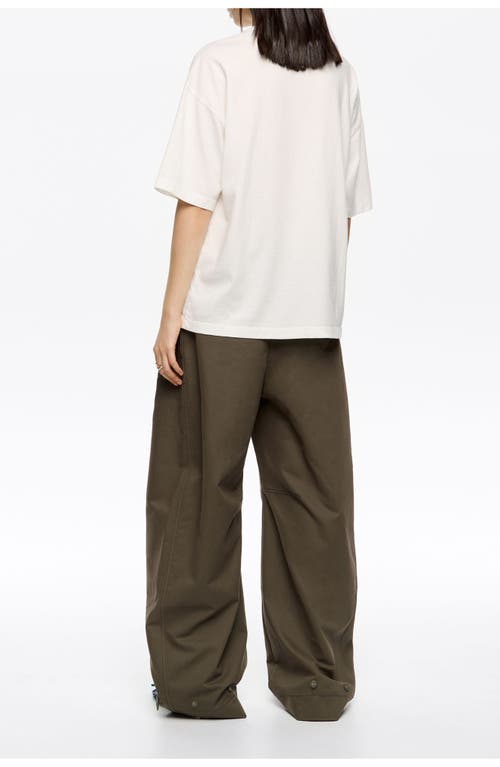 Bimba Y Lola Adjustable Barrel Leg Trousers In Brown