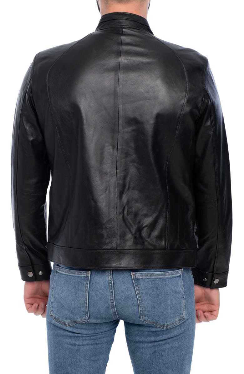 VELLAPAIS Smooth Leather Jacket, Alternate, color, Black