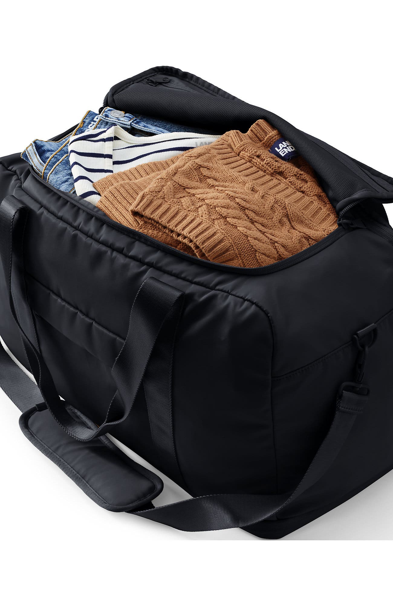 Lands
 End Travel Carry On Luggage Duffle Bag, Alternate, color, Black