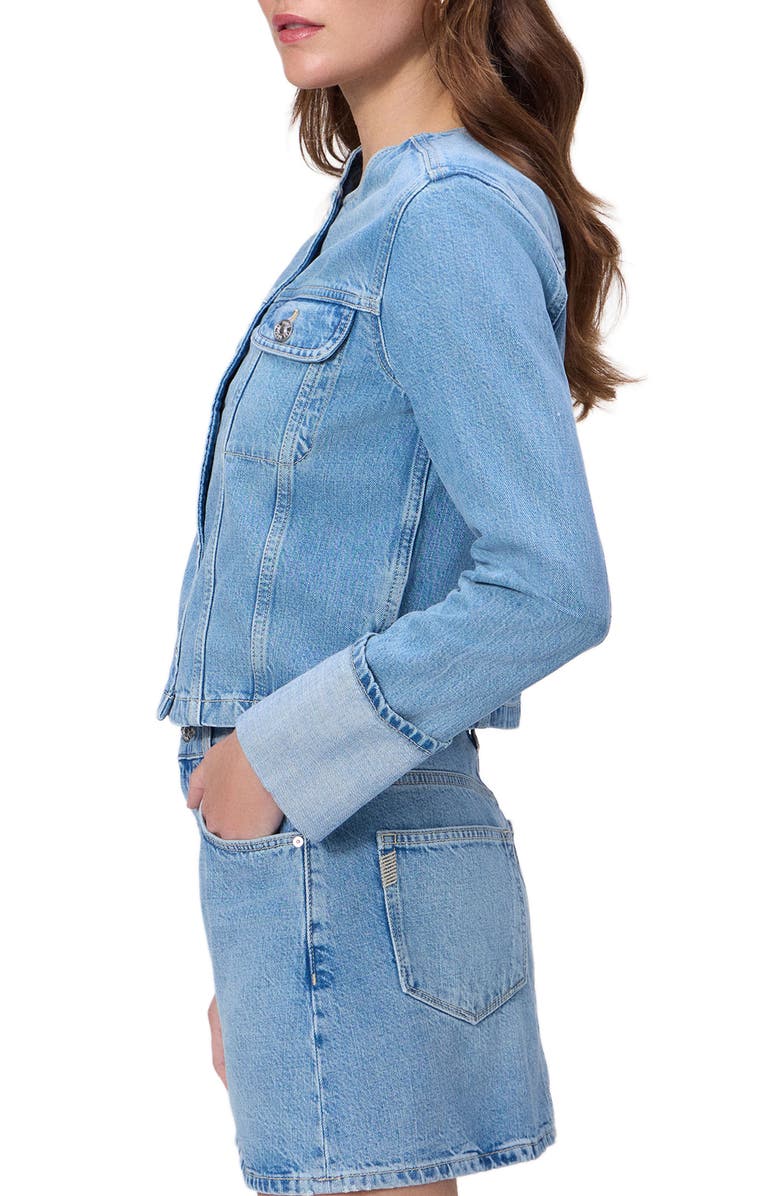 PAIGE Dean Collarelss Jean Jacket, Alternate, color, Del Amo