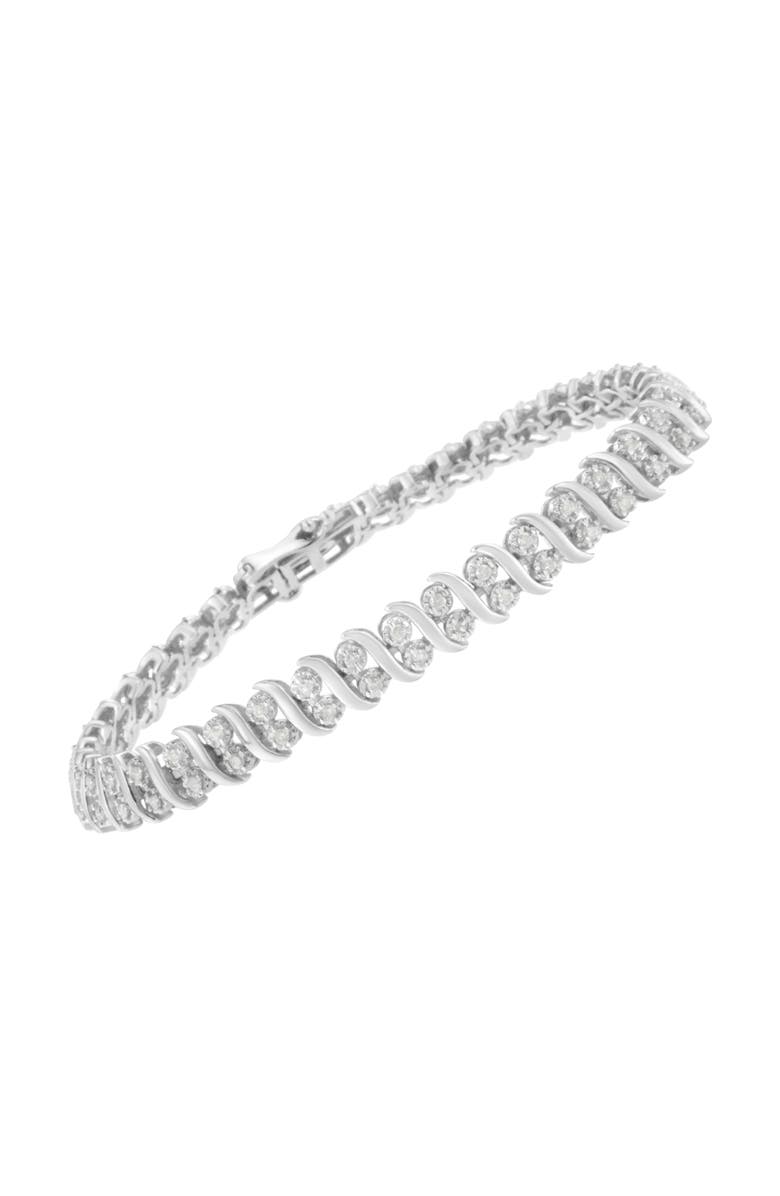 Haus of Brilliance Silver 1 cttw Double Row Miracle-Set Diamond Tennis Bracelet, Alternate, color, White