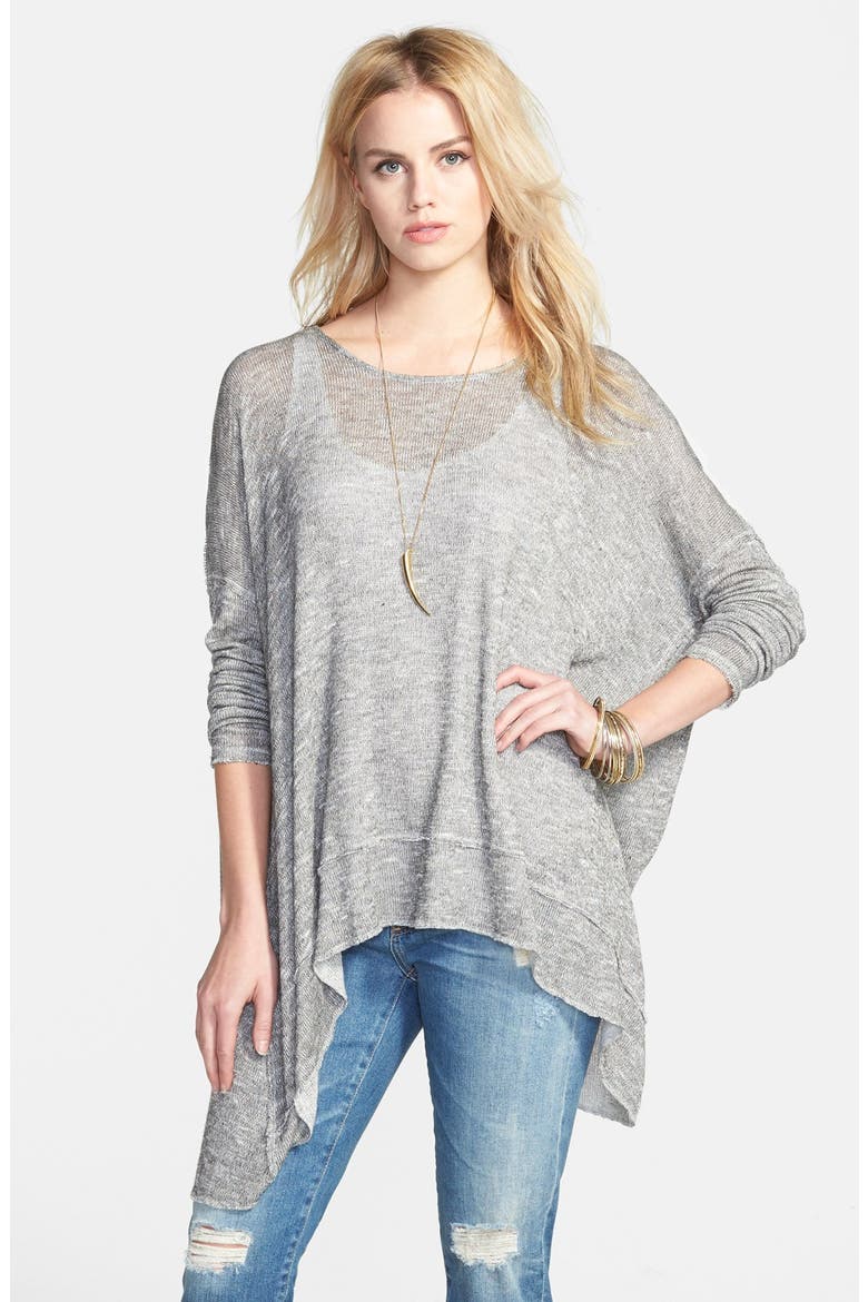 'Chasing You' Drop Shoulder Hacci Top, Main, color, IVORY