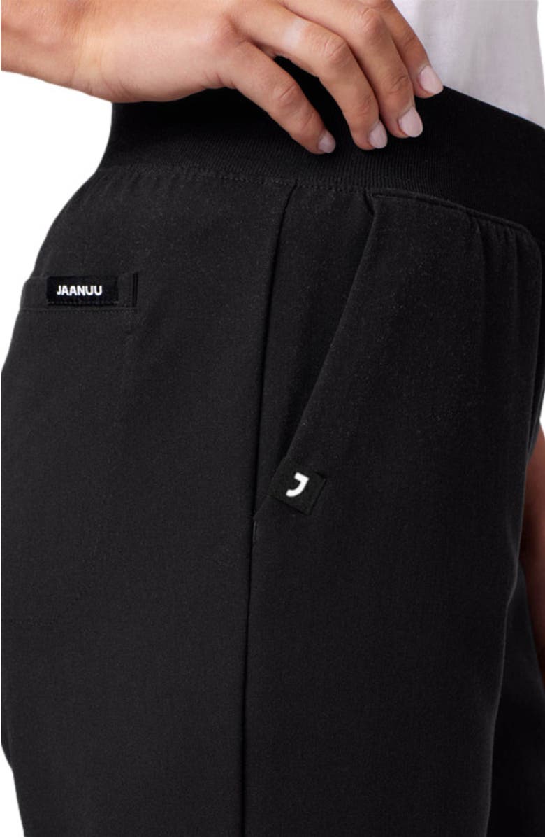 JAANUU Xenos Women's 5-Pocket Classic Mid-Rise Scrub Pant, Alternate, color, Black