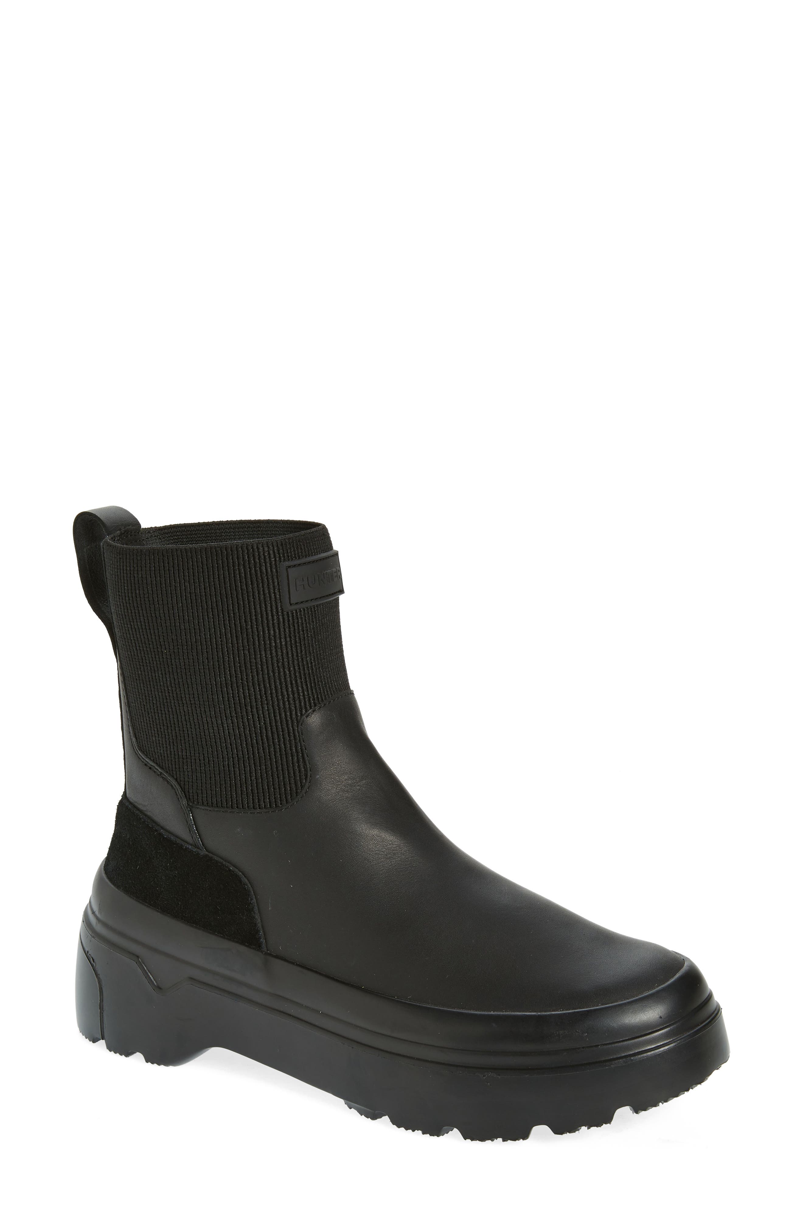 Hunter Explorer Lug Chelsea Boot, Main, color, 