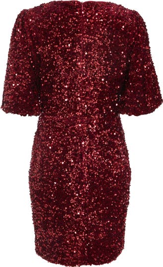 QUIZ Sequin Fringe Mini Dress Nordstrom