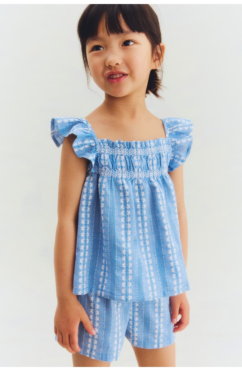 H&M 2-piece Embroidery-detail Cotton Set, Alternate, color, Light Blue