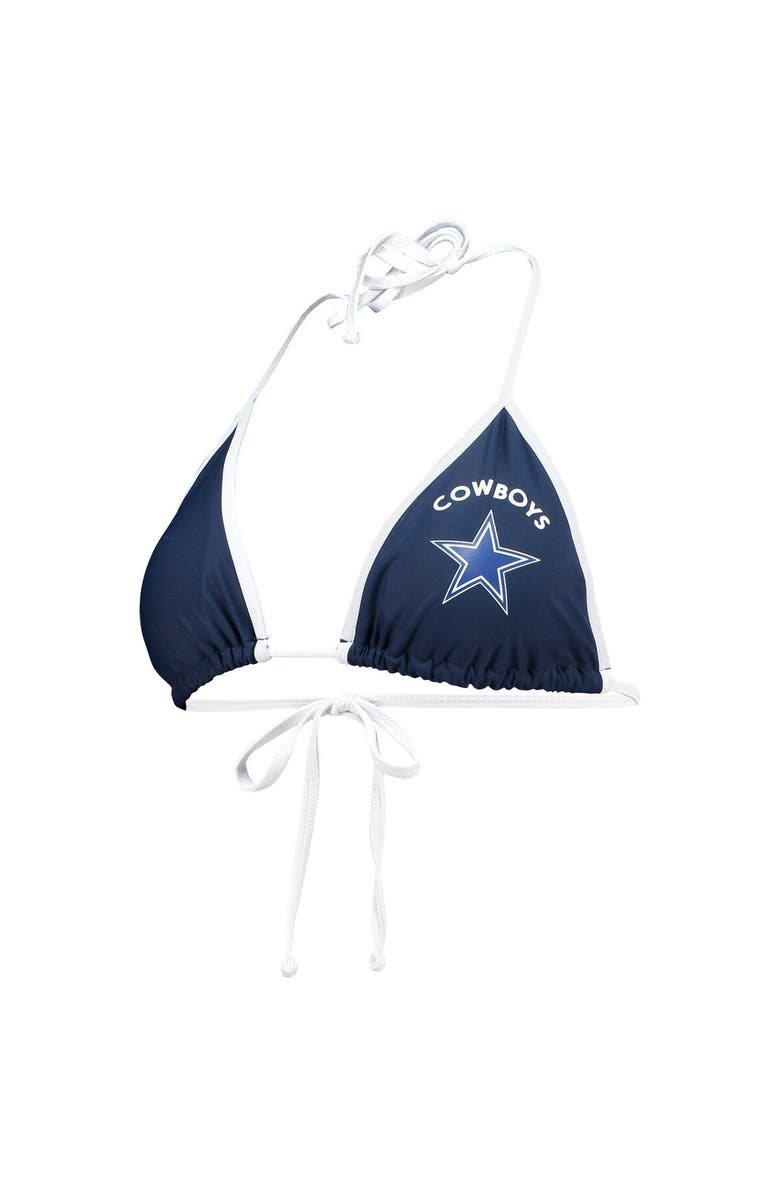 G-III 4HER BY CARL BANKS Women's G-III 4Her by Carl Banks Navy Dallas Cowboys Perfect Match Bikini Top, Alternate, color, 