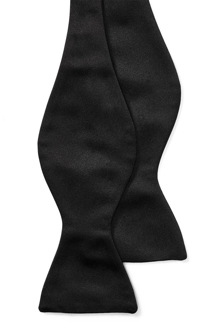 Silk Bow Tie, Alternate, color, BLACK