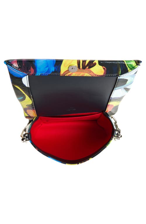 Christian Louboutin Loubi54 Small Shoulder Bag In Flower Strass Naplak Leather