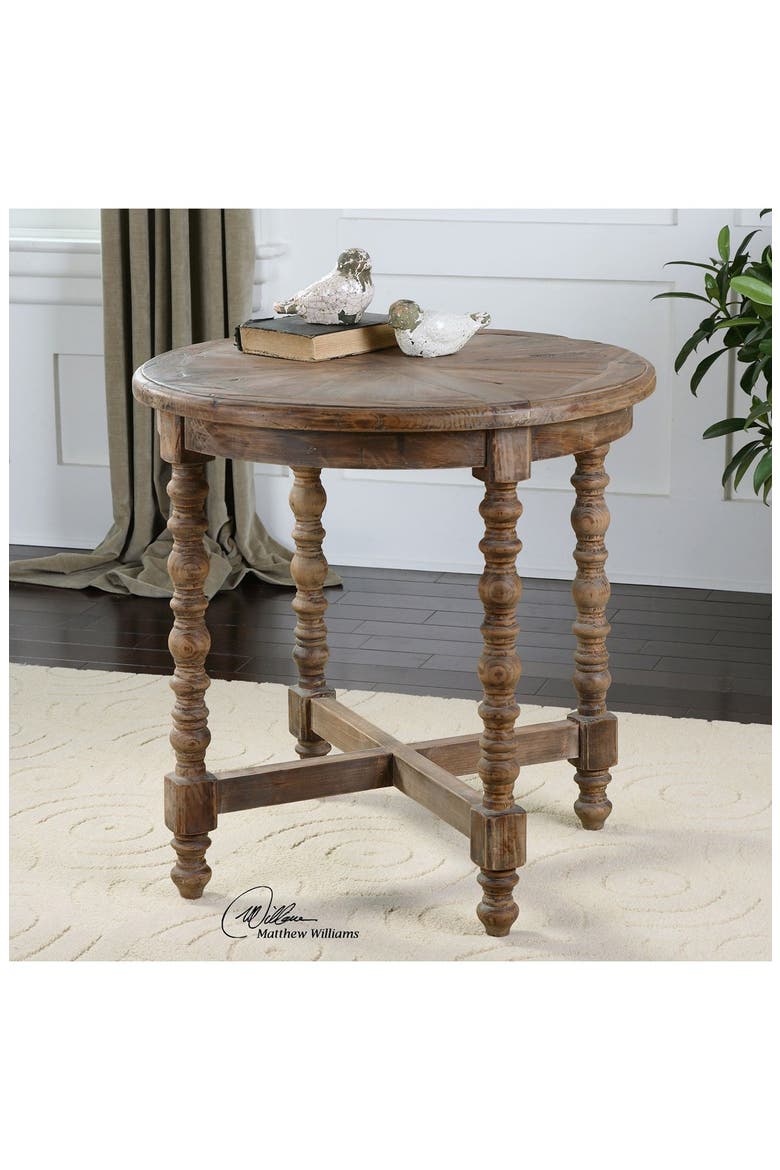 Samuelle Wood End Table, Alternate, color, BROWN