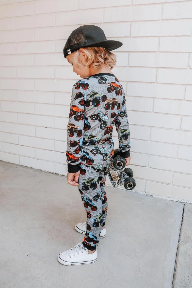 Monster Jammies 2 Piece Pajama Set, Alternate, color, Gray