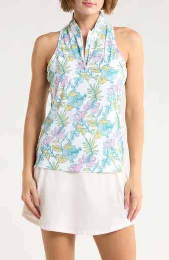 Swannies Hurley Half Zip Knit Polo Sleeveless Half Zip Polo