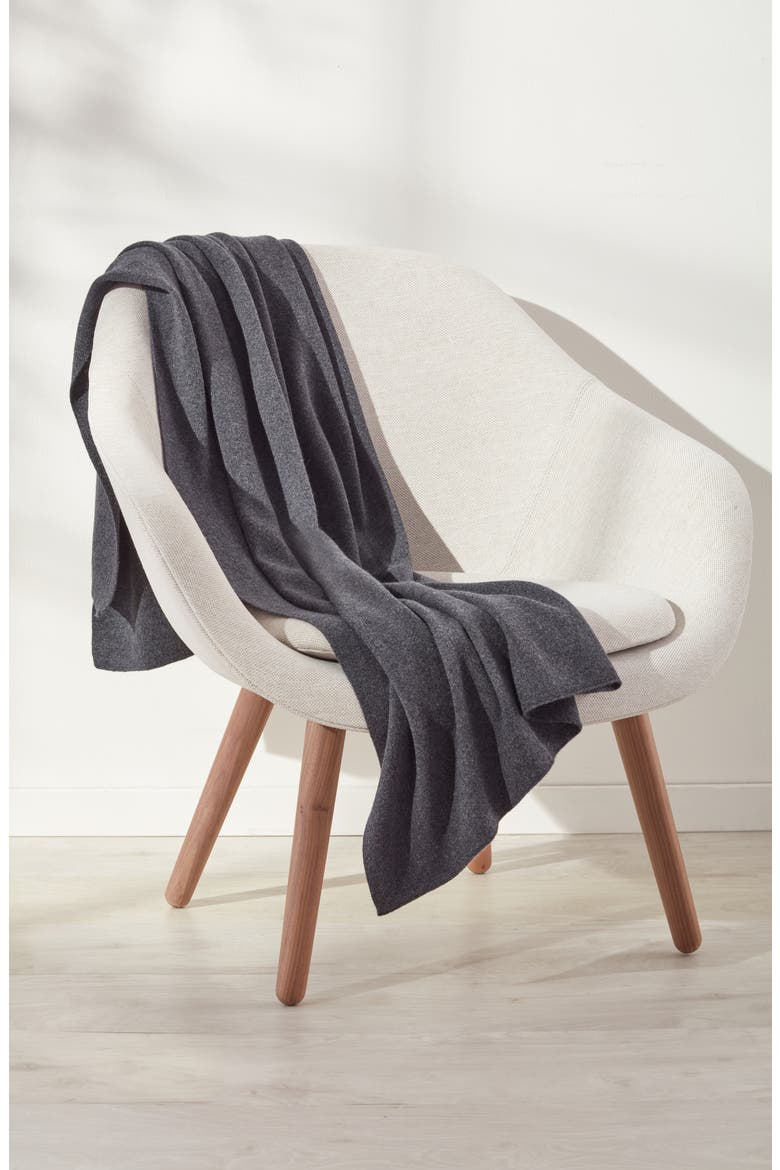 Cashmere Throw Blanket, Alternate, color, GREY DOVE HEATHER