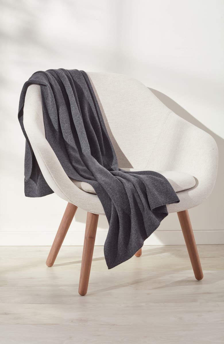 Nordstrom Cashmere Throw Blanket, Alternate, color, Grey Cinder Heather