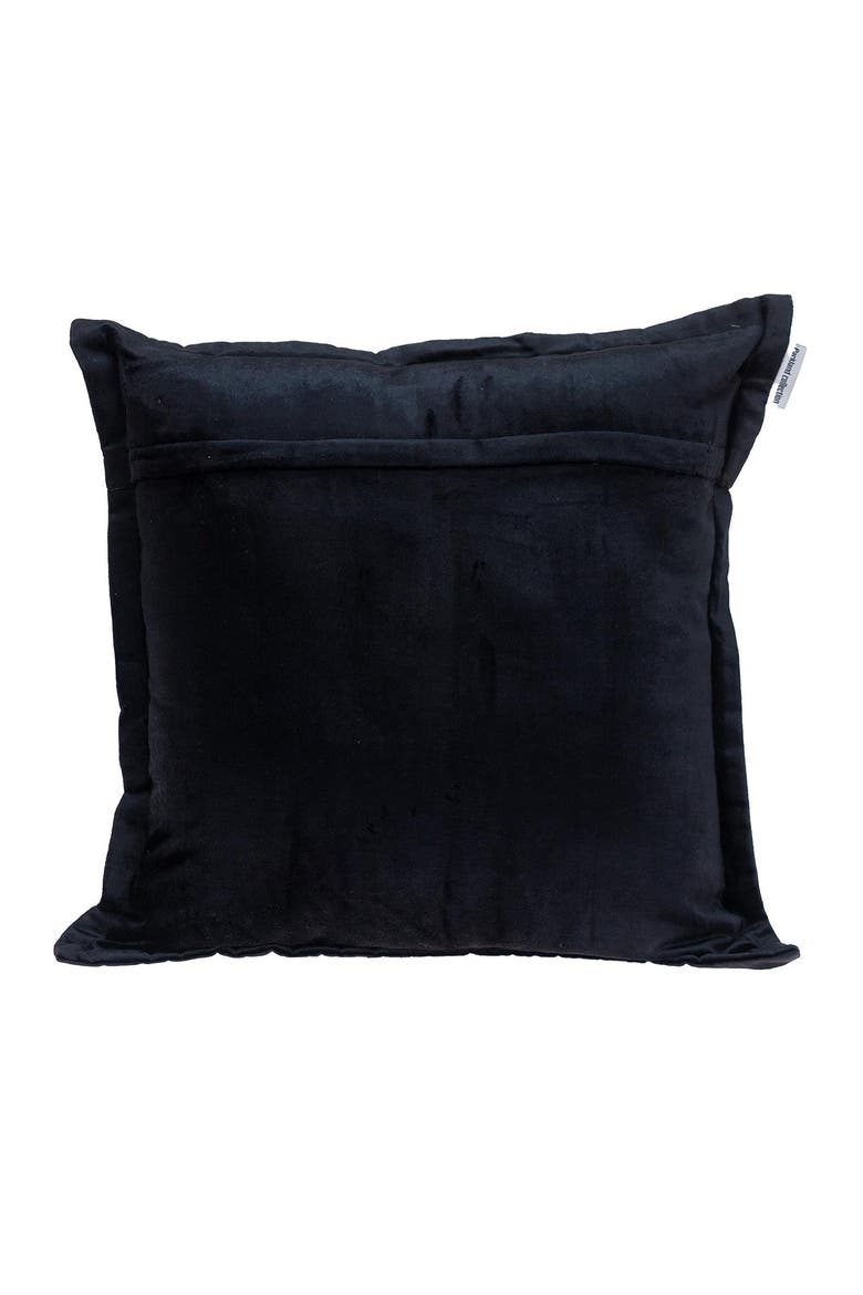 Agneta Transitional Black Square Throw Pillow, Alternate, color, BLACK
