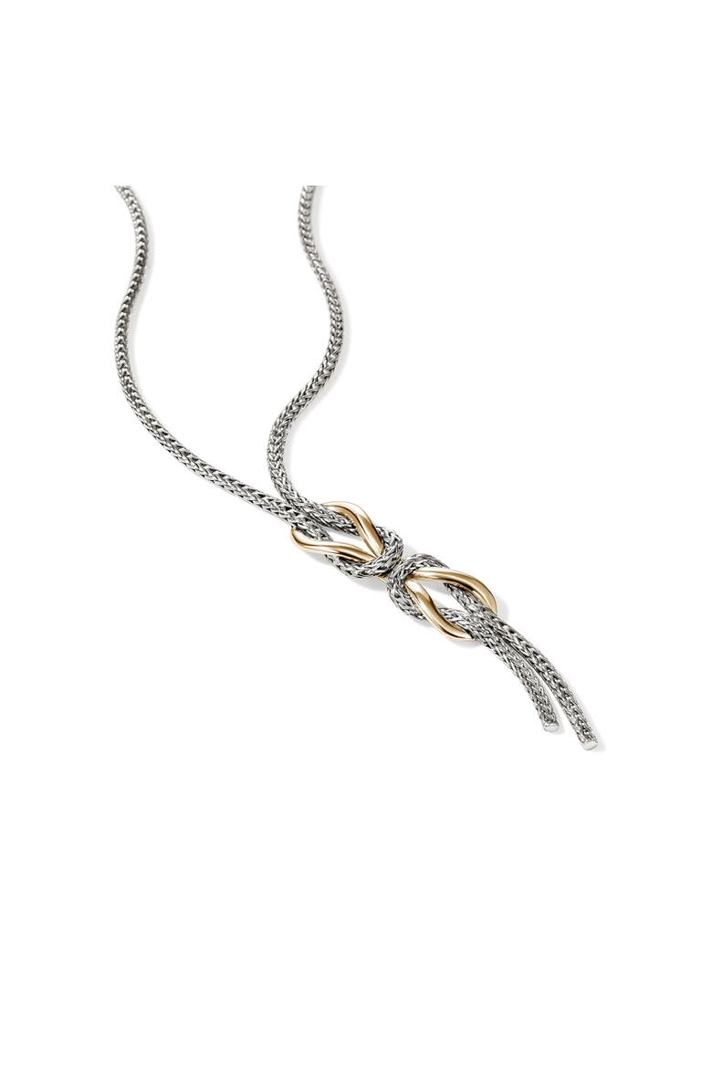Infinite Love Knot 14k Gold & Sterling Silver Pendant Necklace, Alternate, color, SILVER