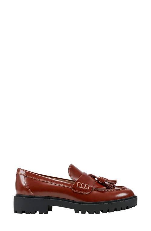 Marc Fisher Ltd Women's Ozzie Slip-on Lug-sole Casual Loafers In Medium Brown