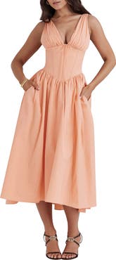 HOUSE OF CB Emmelina Corset Bodice Cocktail Dress