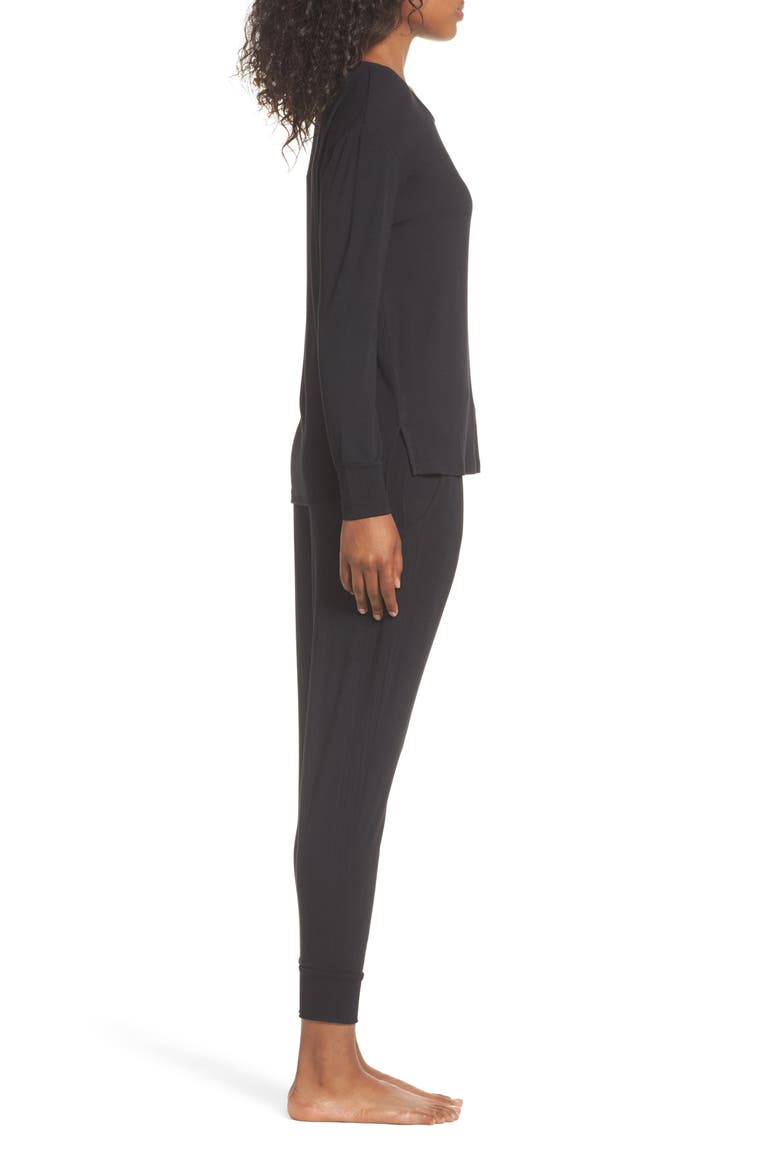 Lounge Tee & Pants, Alternate, color, BLACK