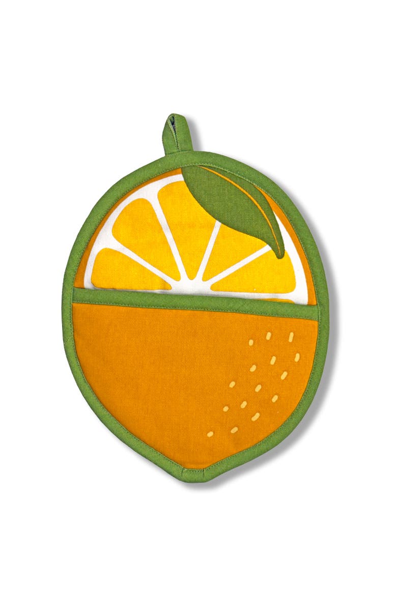 The Neighborgoods Lemon Tea Towel and Pot Holder Set, Alternate, color, Yellow