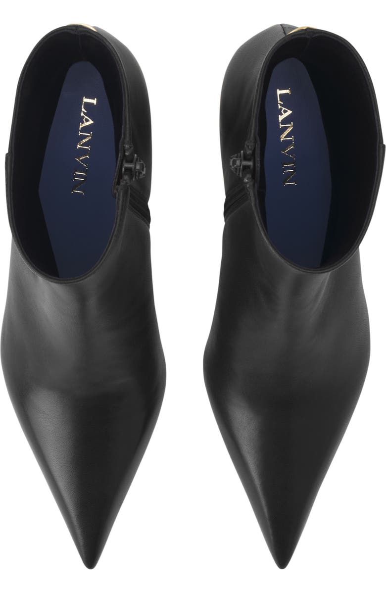Lanvin Midnight Step Leather Ankle Boot, Alternate, color, Black