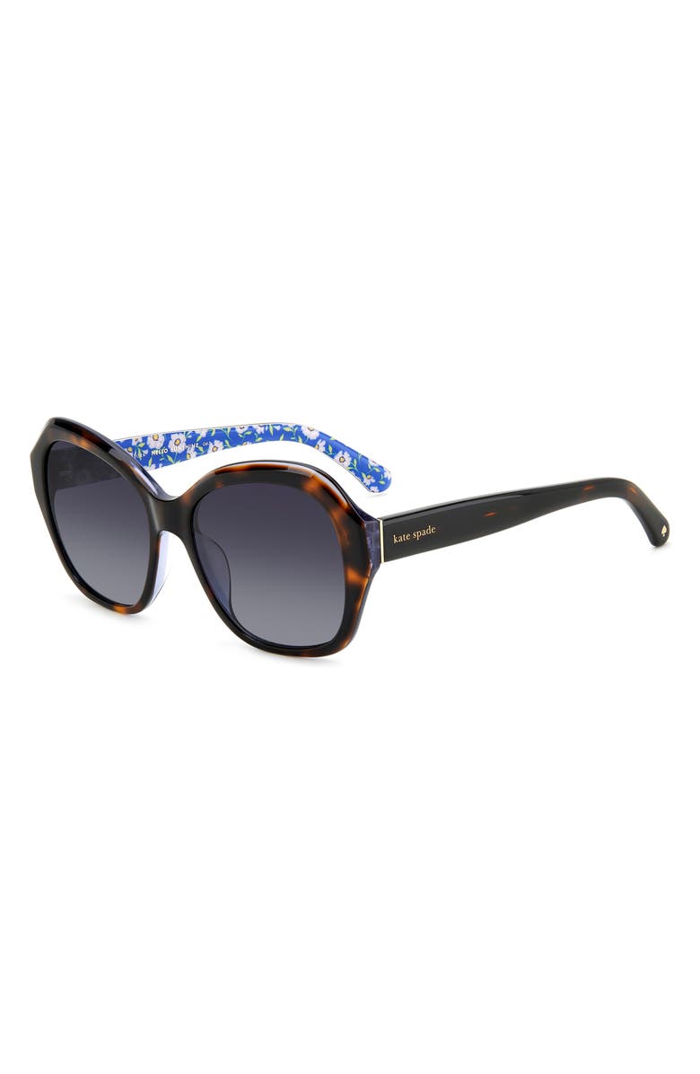Kate Spade 55mm lottie butterfly sunglasses, Alternate, color, Havana