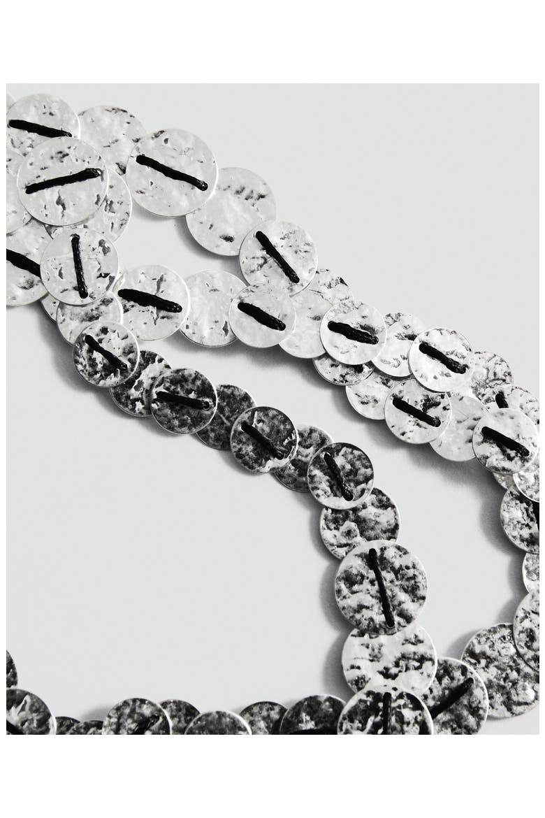 Drawstring Frontal Necklace, Alternate, color, SILVER