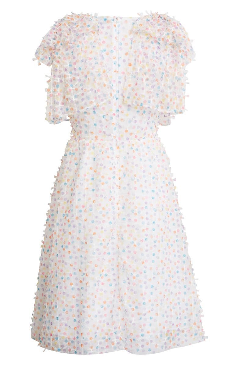 Halogen<sup>®</sup> x Atlantic-Pacific Bow Shoulder Textured Dot Dress, Alternate, color,