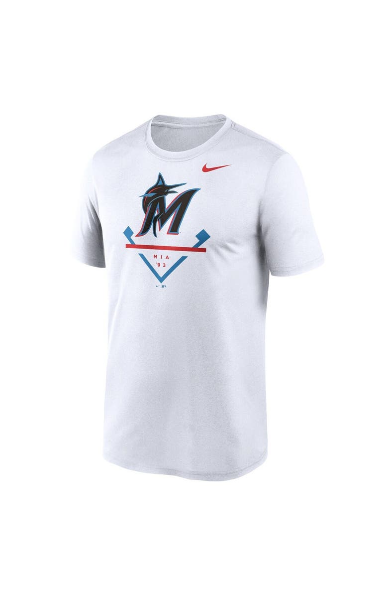 Nike Men's Nike White Miami Marlins Big & Tall Icon Legend Performance T-Shirt, Alternate, color,