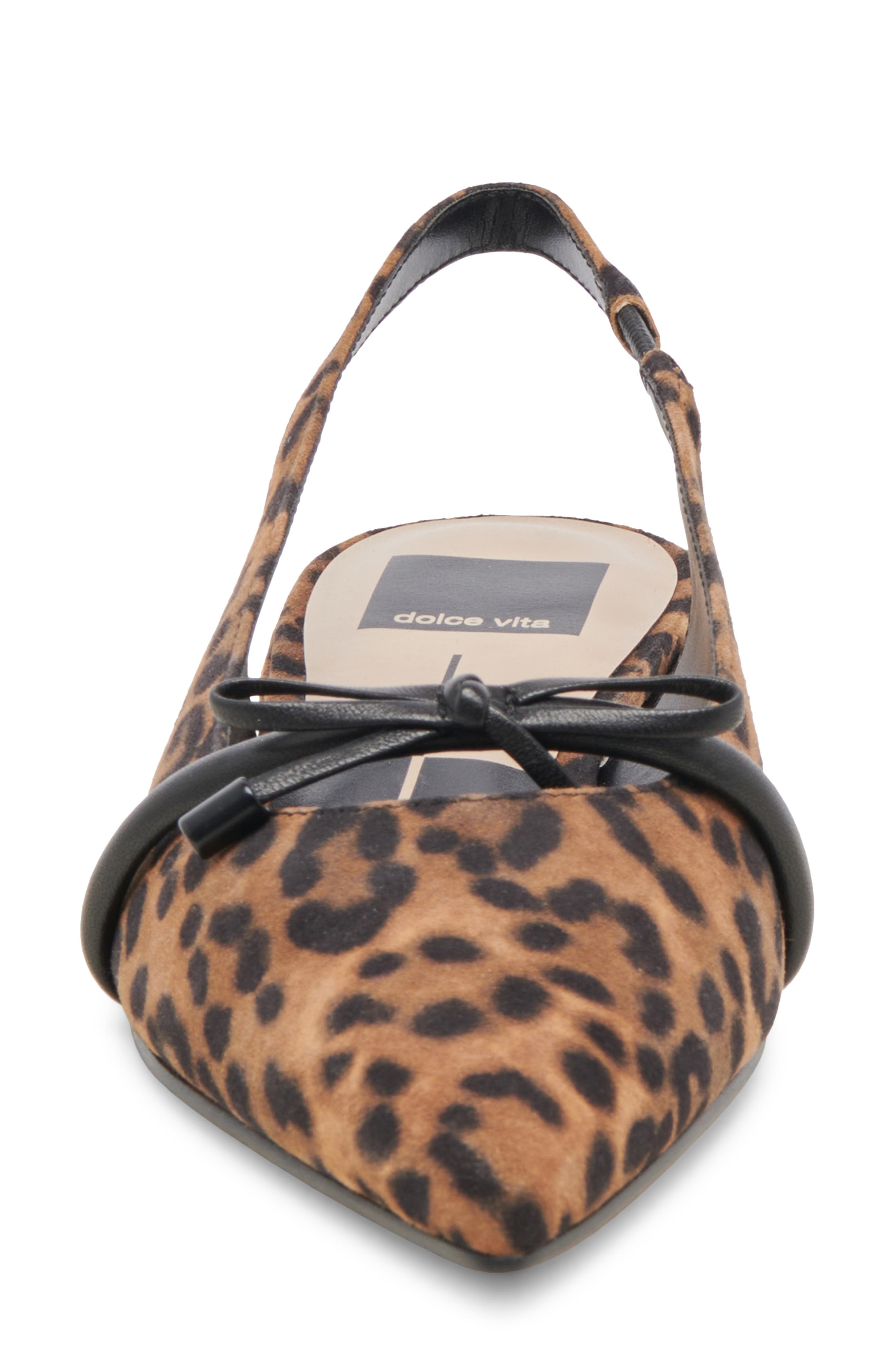 Payge Pointed Toe Slingback Pump, Alternate, color, LEOPARD SUEDE
