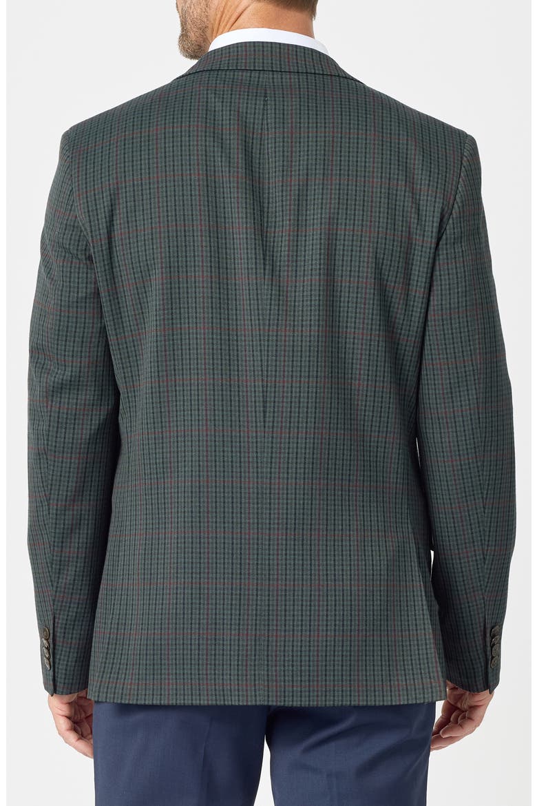 Check Slim Fit Stretch Sport Coat, Alternate, color, OLIVE/ NAVY