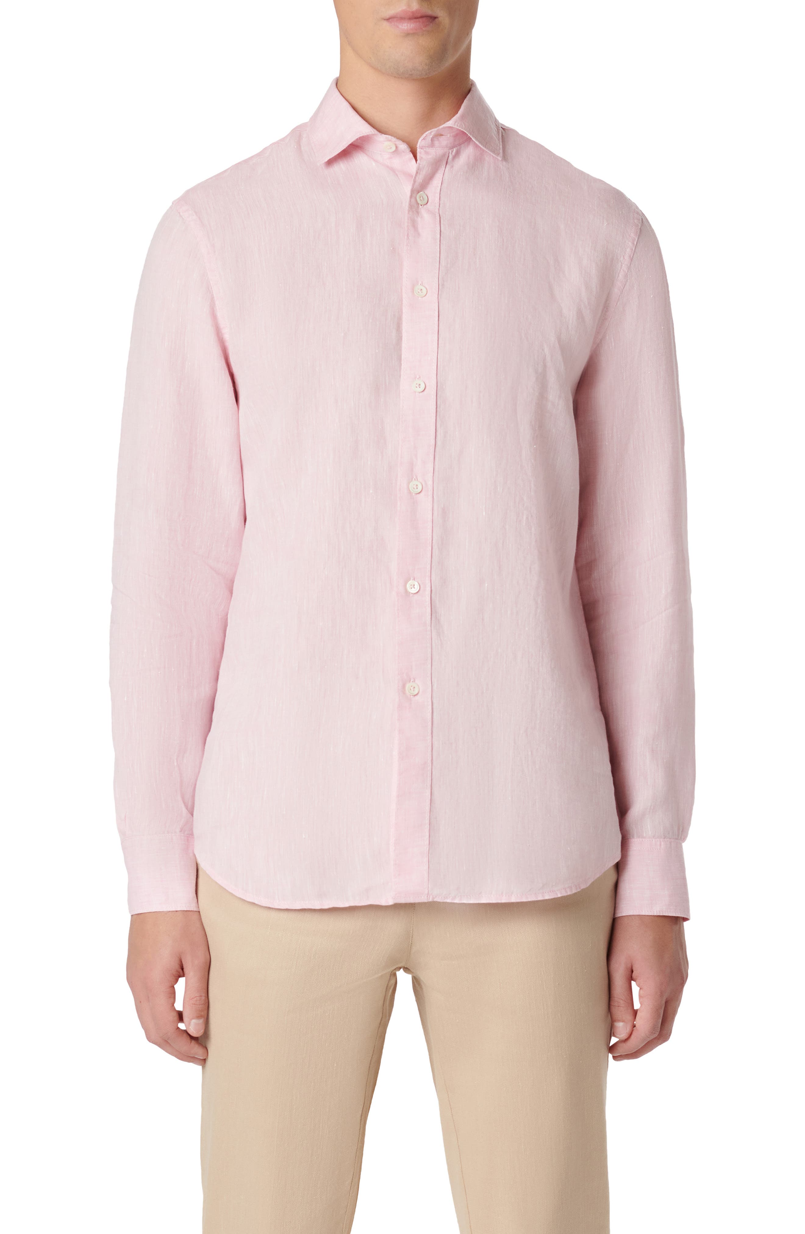 Bugatchi Axel Linen Button-Up Shirt