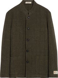 Massimo Alba Wool Herringbone Nehru Jacket