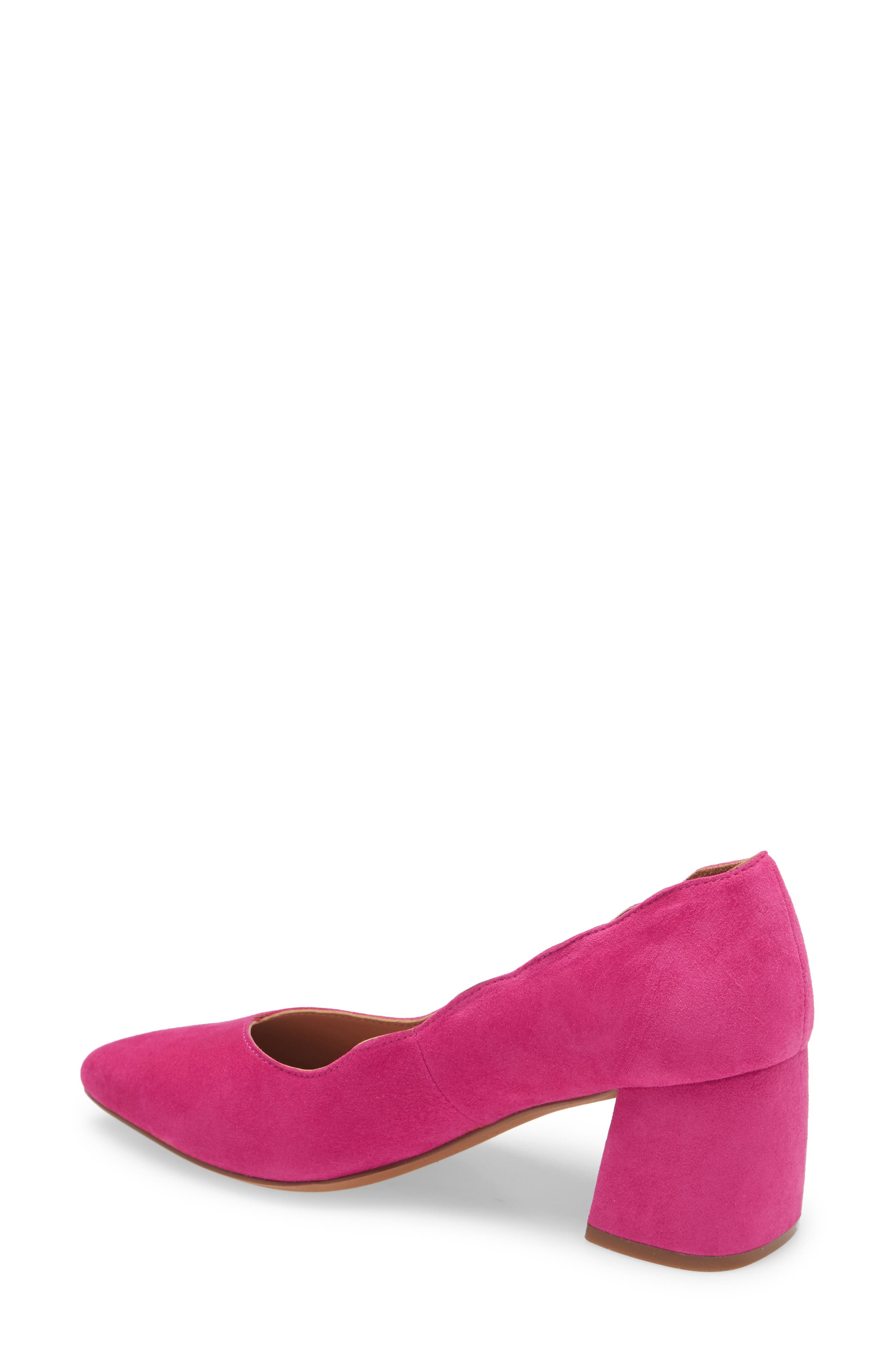 Linea Paolo Briana Pointed Toe Pump, Alternate, color, Fuchsia Suede