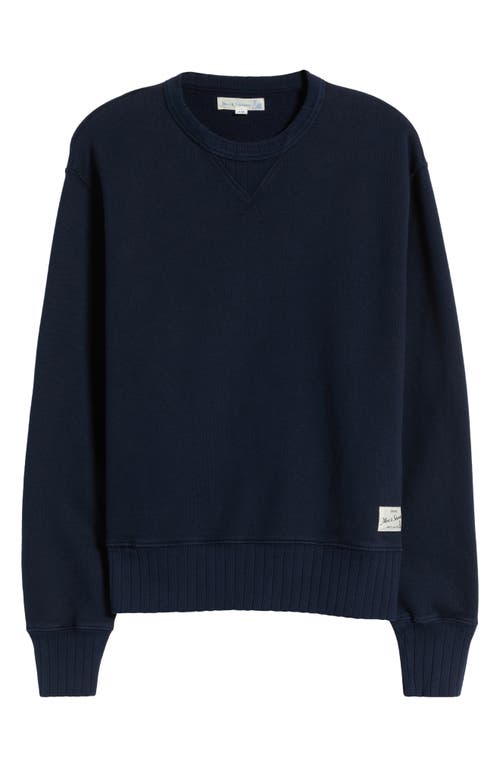 Merz B Schwanen Vintage Rib Organic Cotton Sweatshirt In Blue