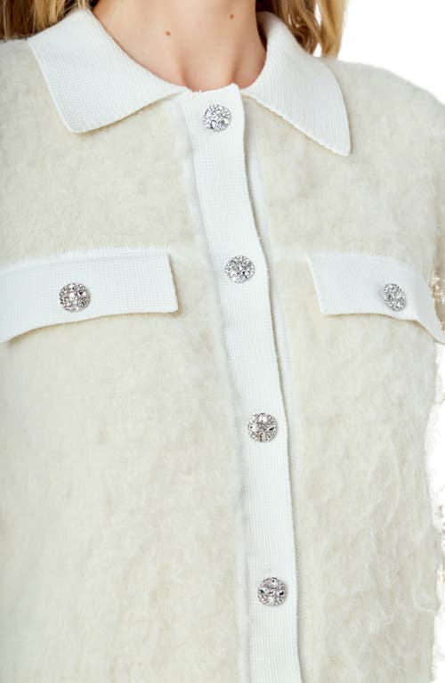 Endless Rose Embellished Knit Jacket In Multi