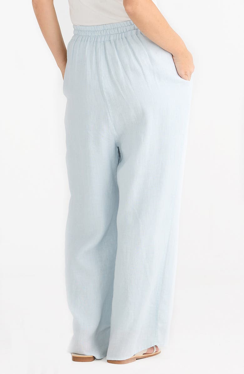Brave+True Sunny Days Wide Leg Linen Pants, Alternate, color, Sky